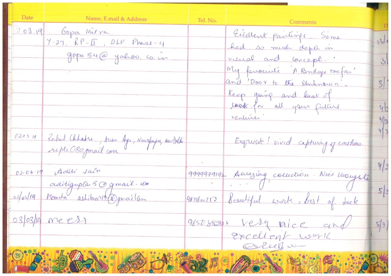 Visitor's Book Entry 3